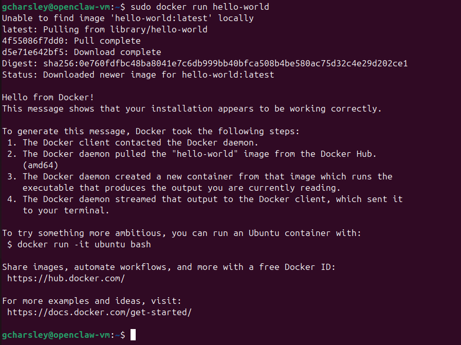 Verifying the installation